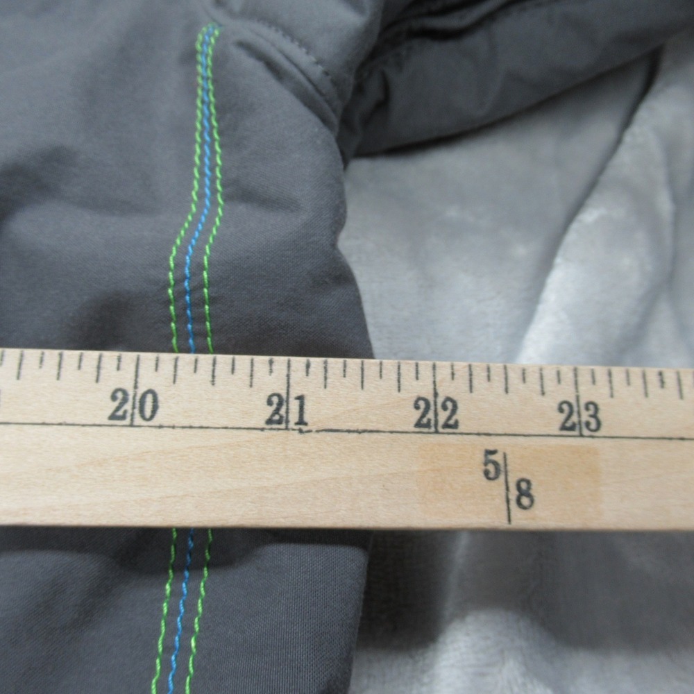 Descente Jacket Men Small Gray Stripes Pockets Insulated Back Vent Ski Snowboard - Picture 10 of 12